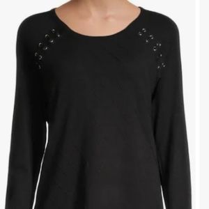 CALVIN KLEIN Women'S Chevron Crewneck Sweater